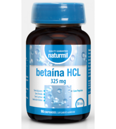 Betaina HCL 325 mg - 90 Comprimidos - Naturmil